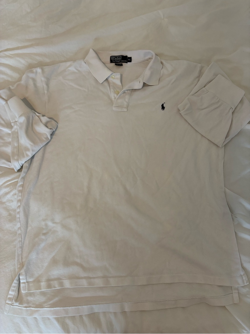 Polo by Ralph Lauren Men's White Polo with Navy Pony
